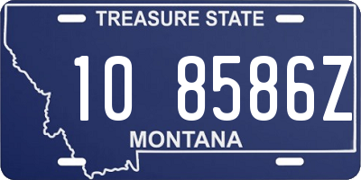 MT license plate 108586Z