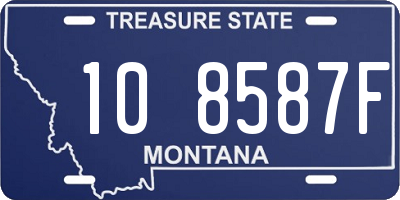 MT license plate 108587F