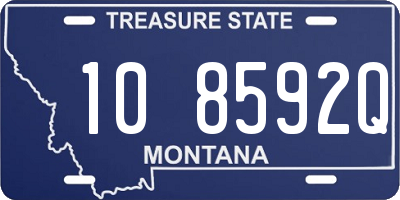 MT license plate 108592Q