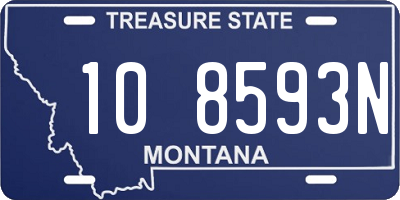 MT license plate 108593N