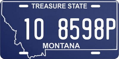 MT license plate 108598P