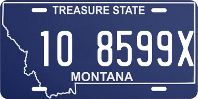 MT license plate 108599X