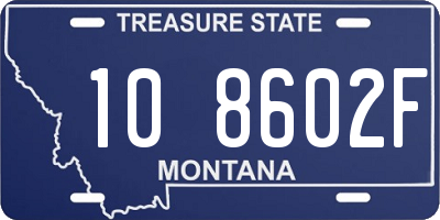 MT license plate 108602F