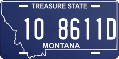 MT license plate 108611D