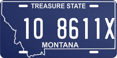 MT license plate 108611X