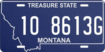 MT license plate 108613G