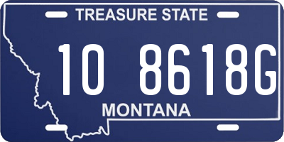 MT license plate 108618G