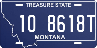 MT license plate 108618T