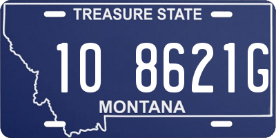 MT license plate 108621G