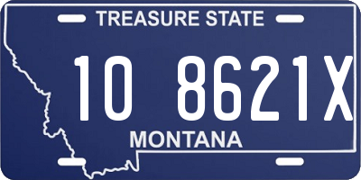 MT license plate 108621X