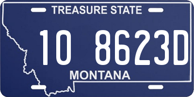 MT license plate 108623D