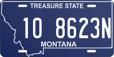 MT license plate 108623N