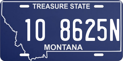 MT license plate 108625N