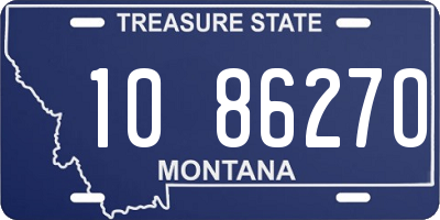 MT license plate 108627O