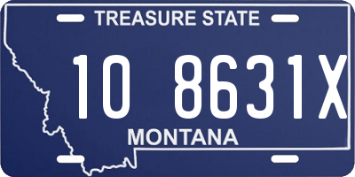 MT license plate 108631X