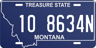 MT license plate 108634N