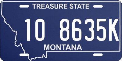 MT license plate 108635K