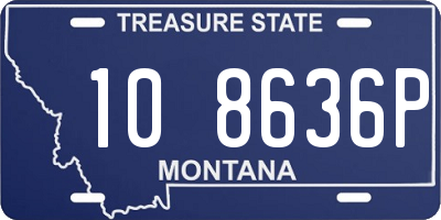 MT license plate 108636P