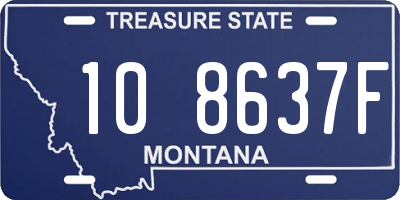 MT license plate 108637F