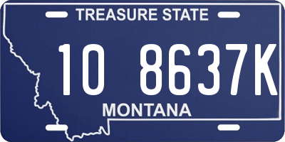 MT license plate 108637K