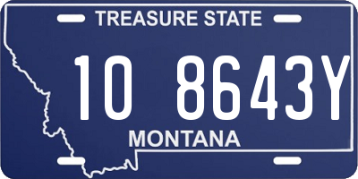 MT license plate 108643Y