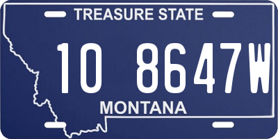 MT license plate 108647W