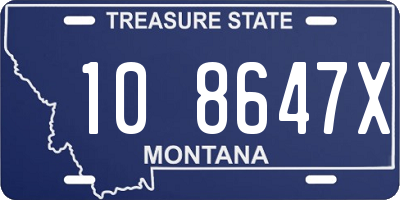 MT license plate 108647X