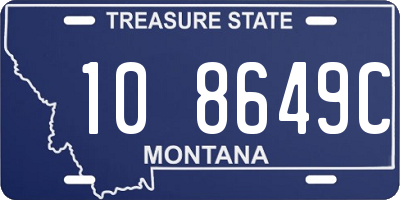 MT license plate 108649C