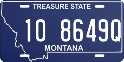 MT license plate 108649Q