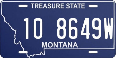 MT license plate 108649W