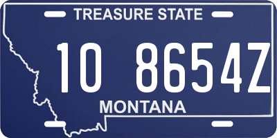 MT license plate 108654Z