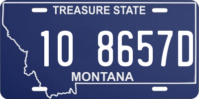 MT license plate 108657D