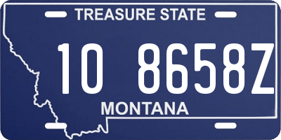 MT license plate 108658Z