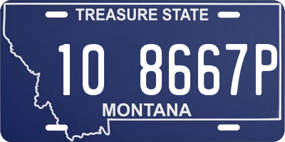 MT license plate 108667P