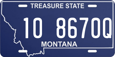 MT license plate 108670Q