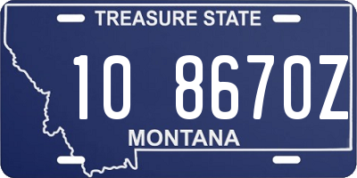 MT license plate 108670Z