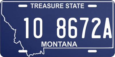 MT license plate 108672A