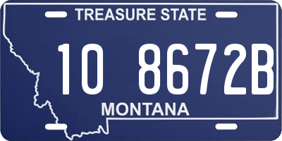 MT license plate 108672B