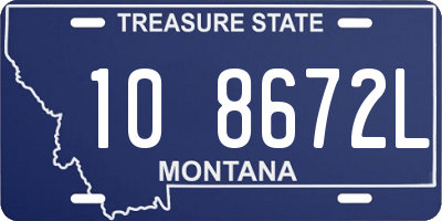 MT license plate 108672L