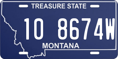 MT license plate 108674W