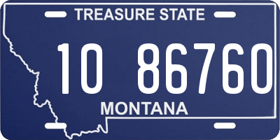 MT license plate 108676O