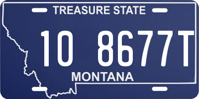 MT license plate 108677T