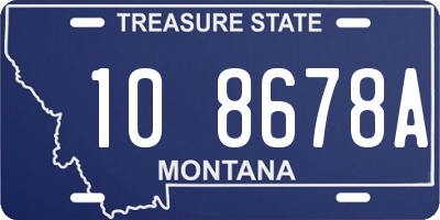 MT license plate 108678A