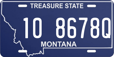 MT license plate 108678Q