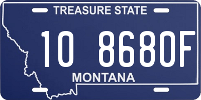 MT license plate 108680F