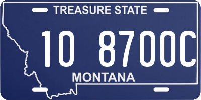 MT license plate 108700C