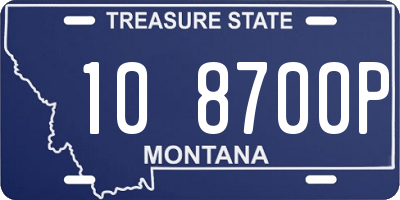 MT license plate 108700P