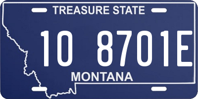 MT license plate 108701E