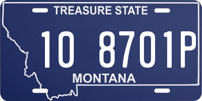 MT license plate 108701P