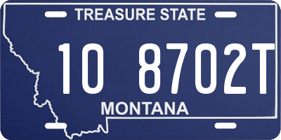 MT license plate 108702T